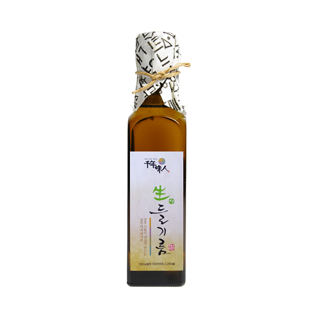 【售完】韓國千年味人初榨冷壓紫蘇油250ml - 嚴選韓國慶州高營養價值頂級紫蘇籽, 堅持25°C冷壓初榨, omega-3含量最高達65%!